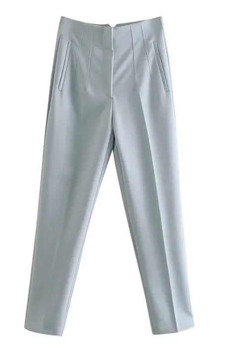Elegant High Waist Pencil Trousers for Women Rieworkes