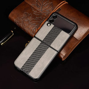 For Samsung Galaxy Z Flip 3 5G Slim Folding Leather Shockproof Phone Case Cover Rieworkes