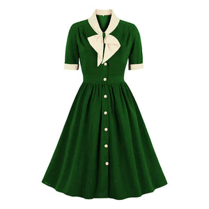 Elegant 1950s Embroidered Mesh Retro Party Dress Mimarta