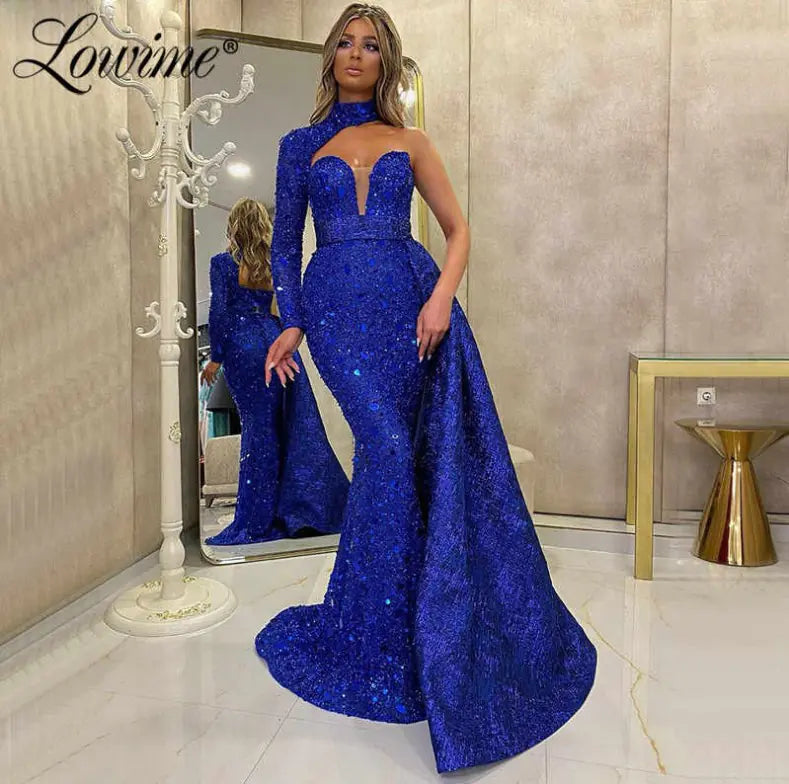 Elegant Sequin Long Sleeve Party Dress Mimarta