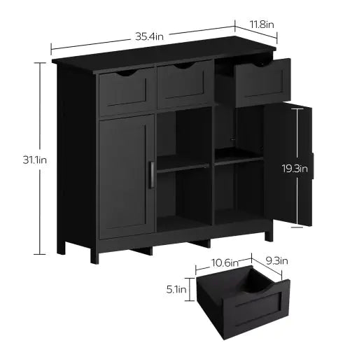 Storage Cabinets,Wooden Floor Cabinet,with Drawers And Shelves Storage Cabinets,Accent Cabinet For Living Room,Bedroom,Bathroom Furniture Home Decor Rieworkes
