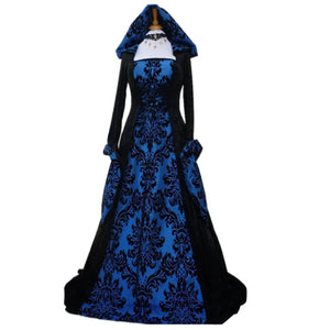 2019 Vintage Style Long Sleeve Hooded Dress Mimarta