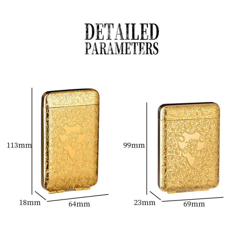 Luxury Vintage Engraved Cigarette Case for 16/20 Cigarettes Mimarta