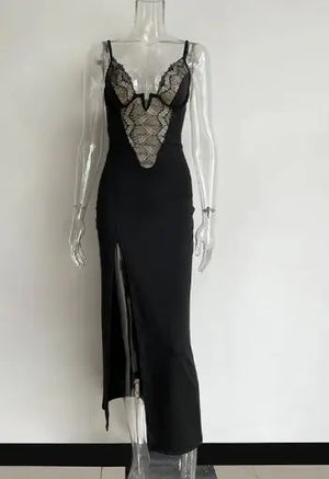 Sexy Lace Split Dress Rieworkes