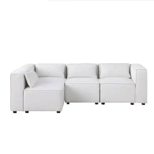 Modular Sofa BEIGE Chenille Fabric, Simple And Grand, The Seat And Back Is Very Soft. This Is Also A KNOCK DOWN Sofa Rieworkes