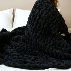 Knitted Throw Blanket Rieworkes