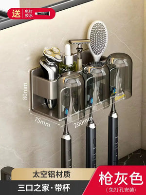 Wall-Mounted Toothbrush and Cup Holder for Bathroom Mimarta
