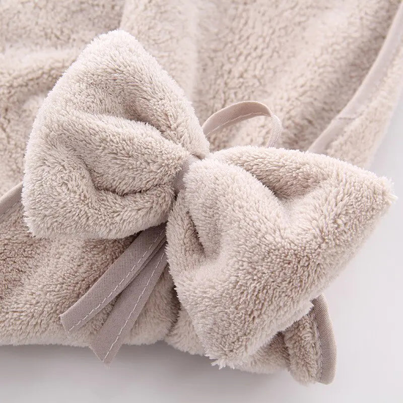 Microfiber Soft Quick Dry Cleaning Bowknot Hand Towels Rieworkes
