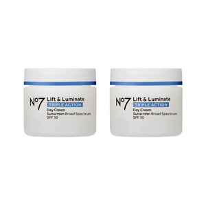 No7 Lift & Luminate Triple Action Day Cream - Anti-Aging Face Moisturizer SPF 30, Hyaluronic Acid & Vitamin C - Firms Skin for Radiant Glow - Suitable for Sensitive Skin (2 pack, 1.69 Fl Oz each) Regular, Pack of 2 Rieworkes