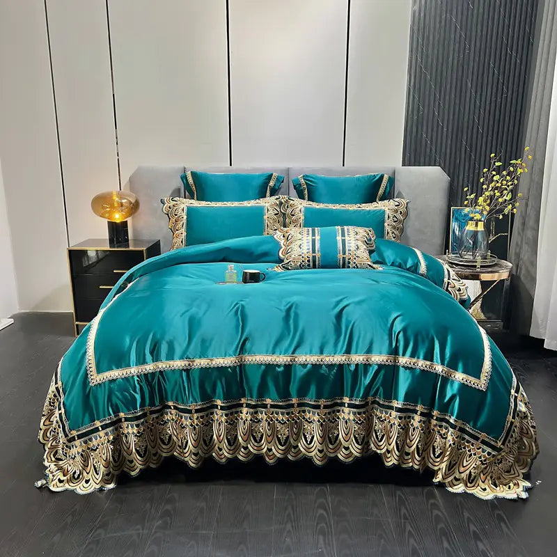 Luxury Belle Series Silk Cotton Bedding Set (4 Pieces) Mimarta