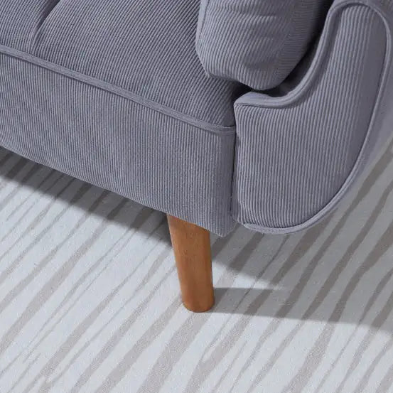 2064 Corduroy Sofa  Sofa Bed-Smoke Gray Mimarta