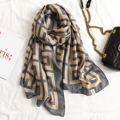 Plaid Scarf for Women Rieworkes
