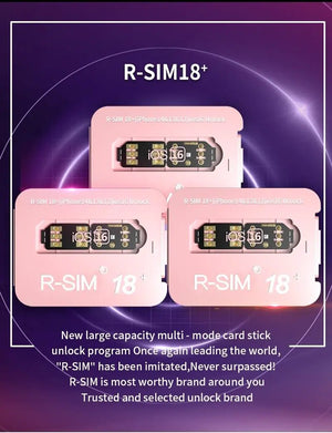R-SIM18+ RSIM 18+ Nano Unlock Card For iPhone 14 Plus 13 12 11 Pro Max XR iOS 16 Rieworkes