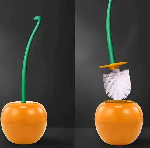 Cherry Toilet Brush Set - Plastic Cleaning Tool (One Set) Rieworkes