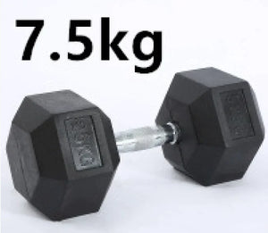 HexGrip Rubber-Coated Fixed Dumbbell Rieworkes