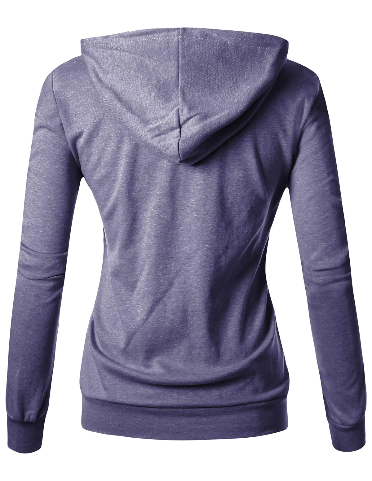 GIVON Basic Lightweight Zip Up Hoodie Long Sleeve Thin Hooded Jacket for Women with Plus Size Inside Pocket(dcf200)-lavender X-Small Rieworkes