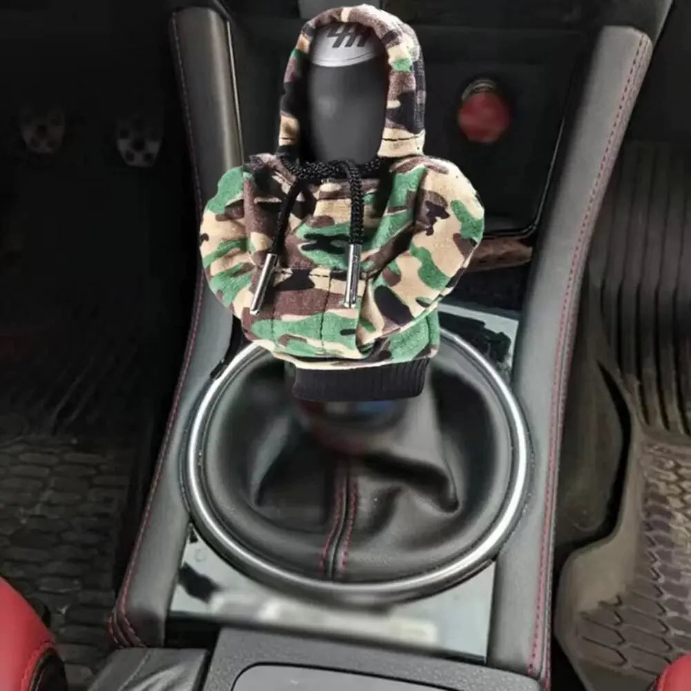 Car Gear Shift Cover Mini Hoodie Gear Shift Cover for Car Shifter Interior Trim Rieworkes