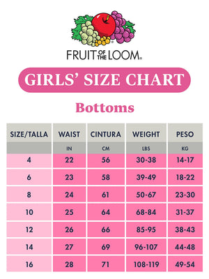 Fruit of the Loom girls Cotton Boyshort Underwear 8 14 Pack - Fashion Assorted Rieworkes