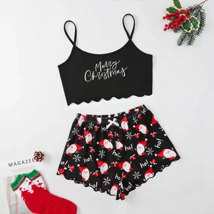 Women's Christmas Strapless Pajama Set Rieworkes