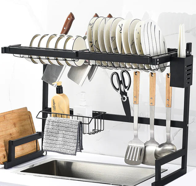 Stainless Steel Sink Rack and Dish Storage Basket Mimarta
