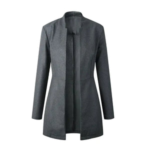 White Women's Blazer Jacket for Formal Work Fashion Mimarta