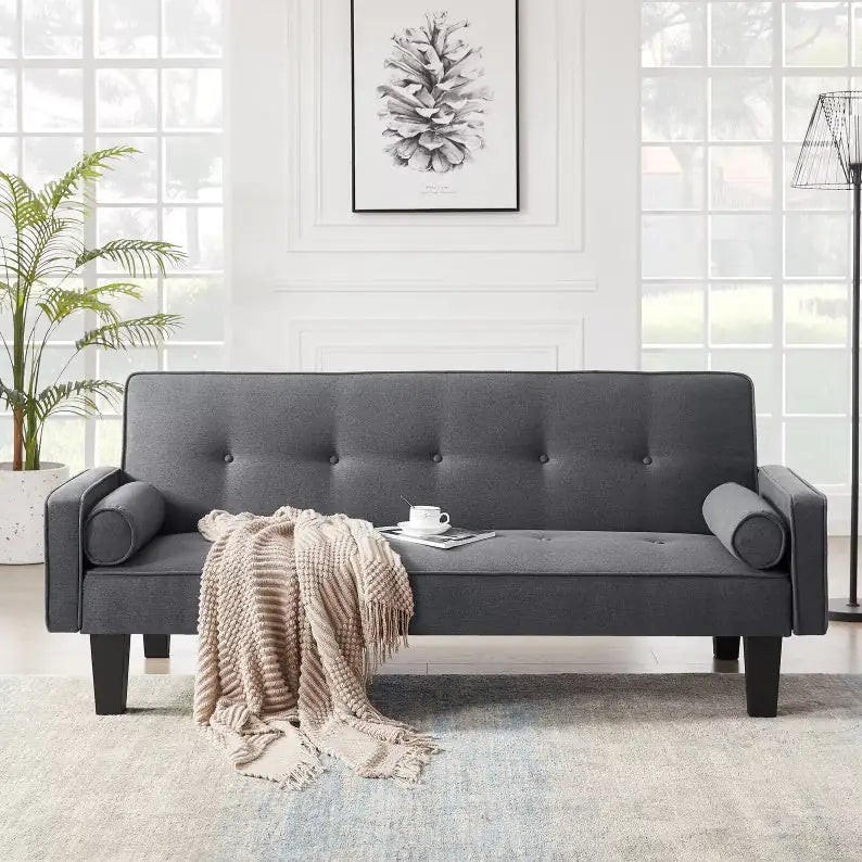 Fabric Sofa, Medieval Love Seat Sofa Furniture, With Pillows, Living Room Button Tufted Sofa, Pull Point Design Rieworkes