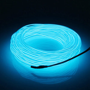 Neon LED Light Glow EL Wire String Strip Rope Tube Decor Car Party + Controller Rieworkes