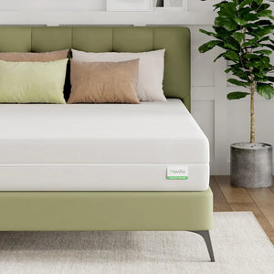Novilla King Size Mattress 10 Inch Foam Mattress Block Cutting Design King Mattress Provide Double Air Zone Flippable King Mattress for Back & Side Sleeper Rieworkes