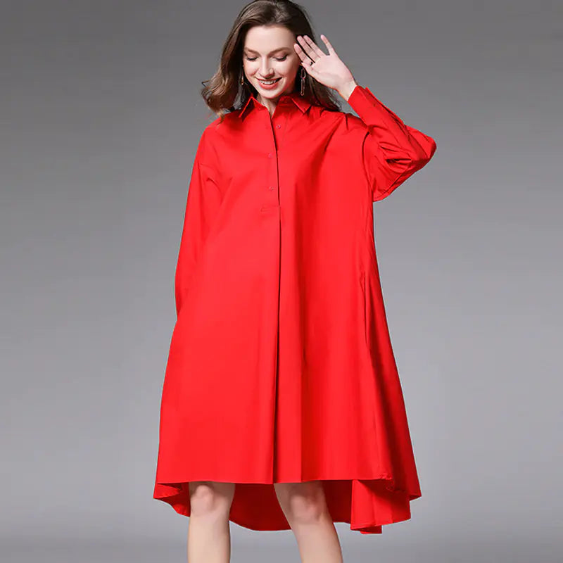 Loose Fashion Women's Shirt Dress Mimarta