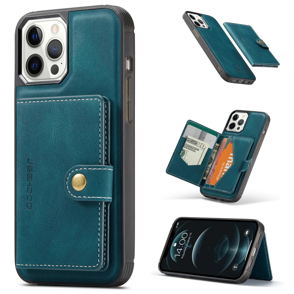 Luxury Magnetic Safe Leather Case For iPhone Rieworkes