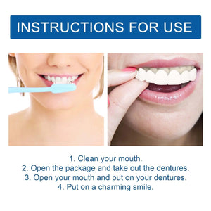 EELHOE Adjustable Buckle Dentures, Modified Teeth Interdental Set Orthodontic Dentures Set Rieworkes