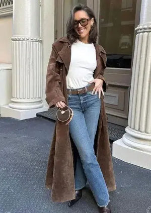 Double Breasted Lapel Shift Coat Rieworkes