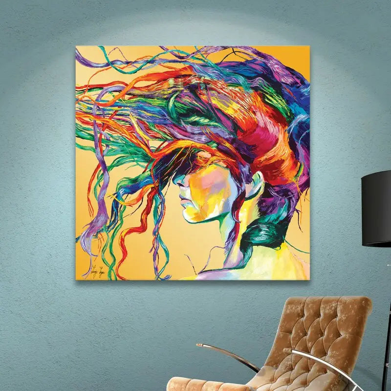 Modern Woman Canvas Art - Graffiti Style Prints Mimarta