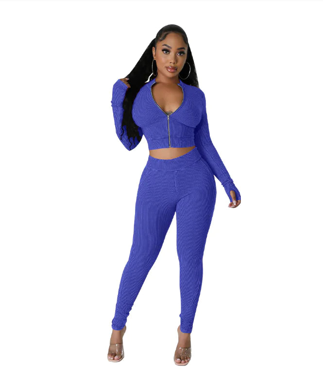 Women's Sexy V-Neck Blazer and Skirt Two-Piece Set Mimarta