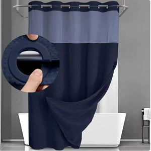 Without Hook Double-Layer Shower Curtain Set Rieworkes
