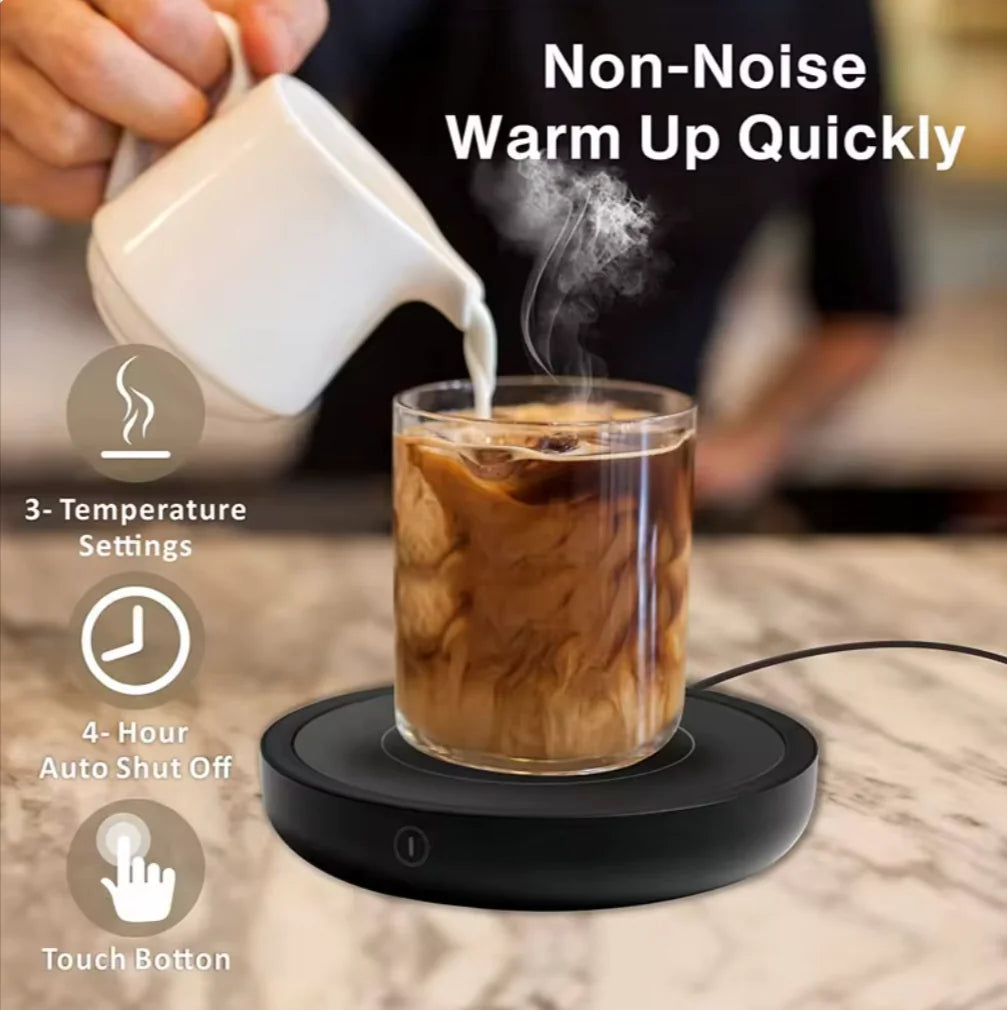Versatile 110V/220V Electric Coffee Mug Warmer - Keep Your Drinks Hot with Our Stylish Heating Pad Coaster! Perfect for Tea, Milk, and More! Rieworkes