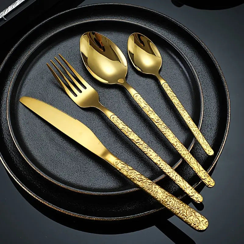 4pcs Stainless Steel Cutlery Set for Christmas Dinner Mimarta