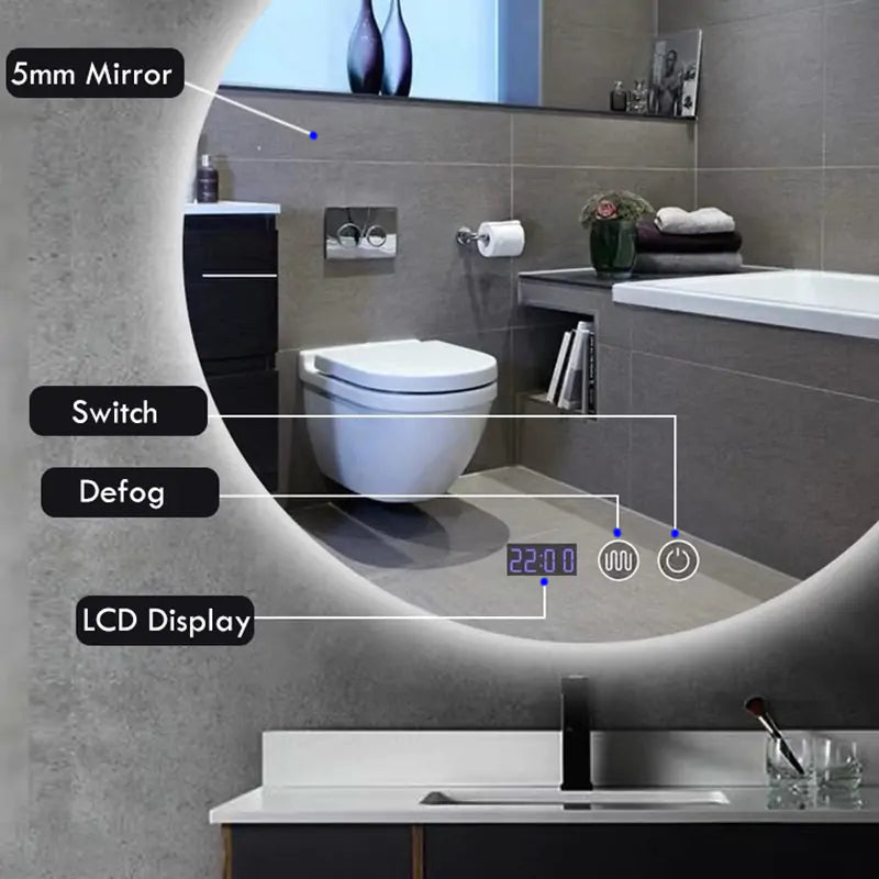LED Bathroom Mirror Rieworkes