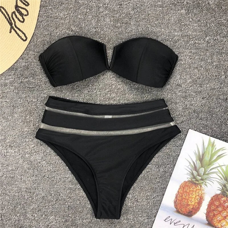 Padded Bathing Suit Bikinis Set Rieworkes