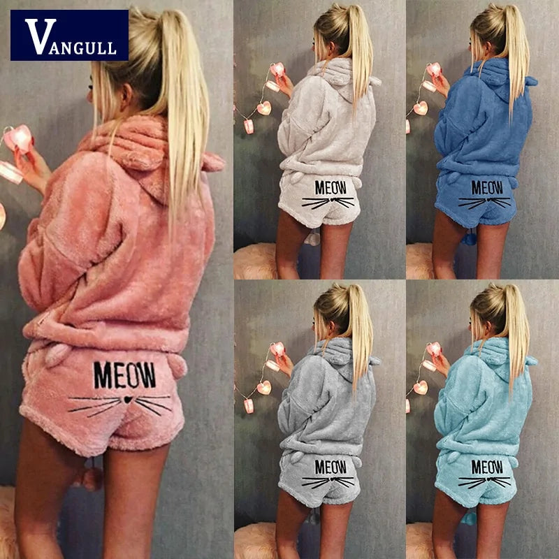 Meow Hoodie PJ's set Rieworkes