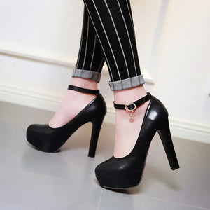 Elegant High Heeled Waterproof Club Shoes for Women Mimarta
