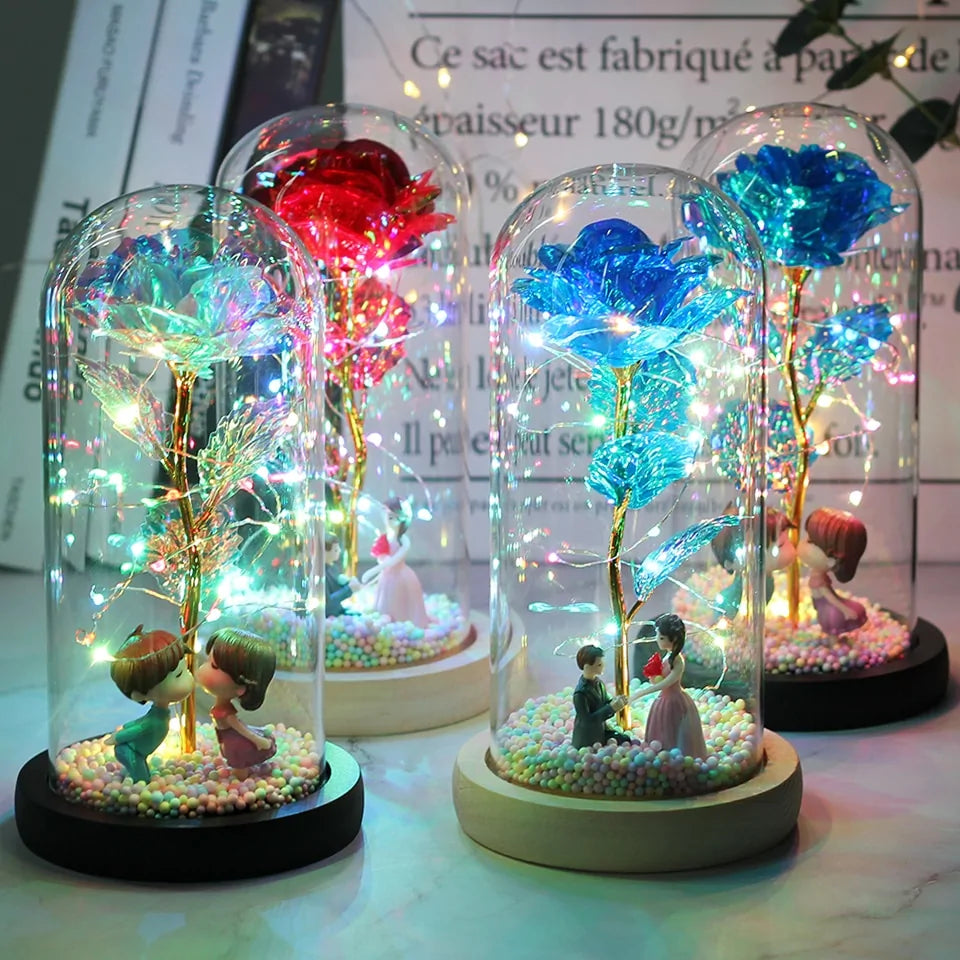 Enchanted Glass Rose Decoration Rieworkes