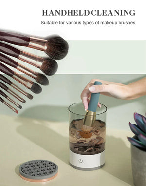 Automatic Brush Cleaner Electric Makeup Brush Cleaning Machine Fast Clean Dryer Rieworkes
