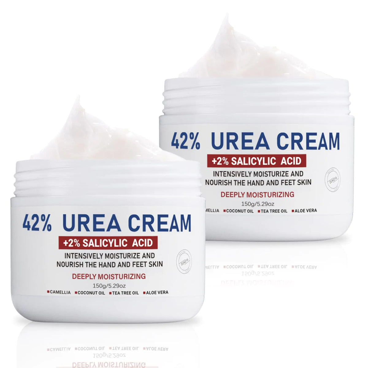 Urea Cream 42% plus Salicylic Acid 2% Net 5.29 Oz for Dry Cracked Feet, Heels, Knees, Elbows, Hands Repair Treatment. Moisturizes and Removes Corns, Calluses, Dead Skin, and Softens Toenails 5.29 Ounce(Pack of 2) Rieworkes