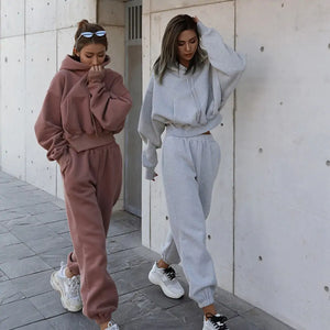 Women Warm Hoodie and Pants Set Rieworkes