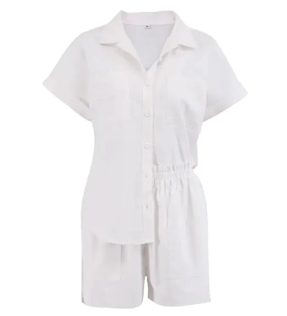 Short-sleeved Shirt And Shorts Suit Rieworkes