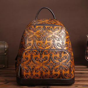 Luxury Retro Genuine Leather Women's Backpack Bag Mimarta