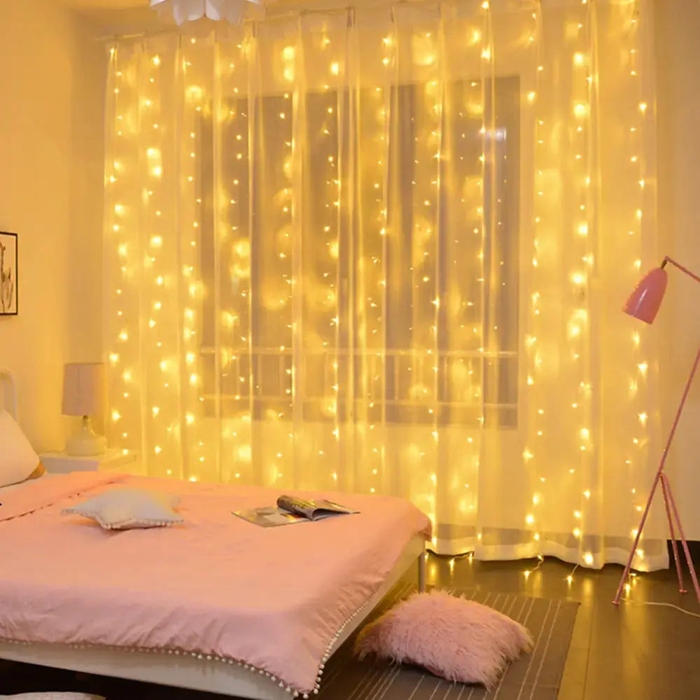 Christmas Curtain Lights Rieworkes