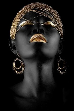 Modern Art Canvas African Black Woman Posters Rieworkes
