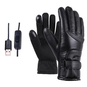 Electric USB Heated Gloves Winter Warming Thermal Ski Snow Hand Warm Windproof Rieworkes